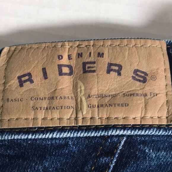 RIDERS BY LEE Tapered Leg Jeans 80's 90's Size 12 PETITE Heavy Weight Denim Y2K - Picture 6 of 10